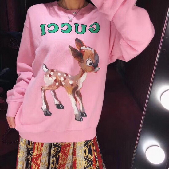 Gucci Oversize Sweatshirt with Fawn Pink Cotton
