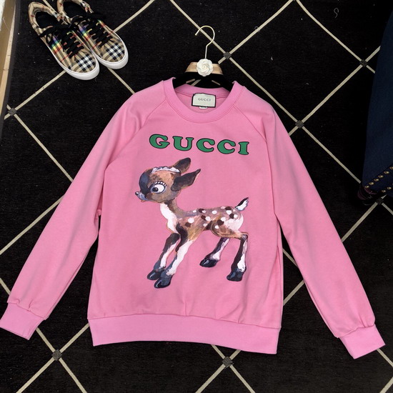 Gucci Oversize Sweatshirt with Fawn Pink Cotton