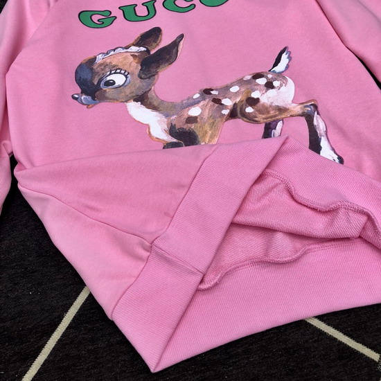 Gucci Oversize Sweatshirt with Fawn Pink Cotton