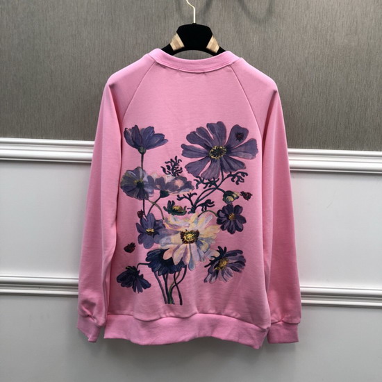 Gucci Oversize Sweatshirt with Fawn Pink Cotton