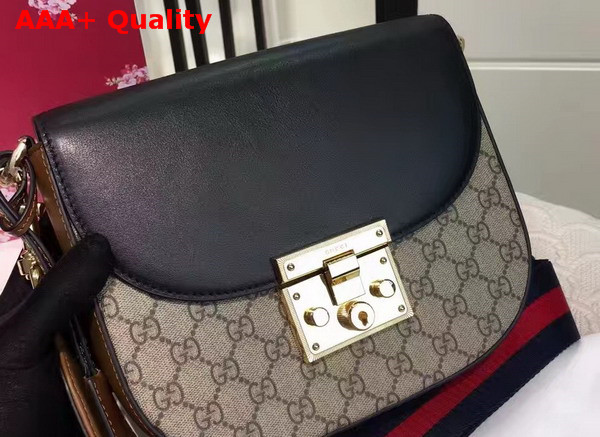 Gucci Padlock GG Supreme Shoulder Bag Black Replica