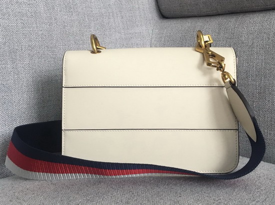 Gucci Queen Margaret Small Shoulder Bag in White Leather 476542