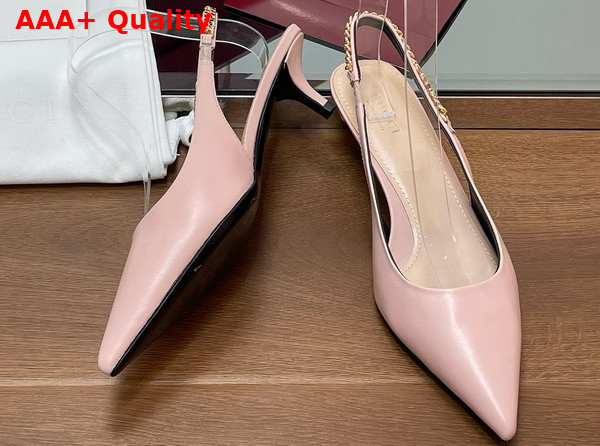 Gucci Signoria Slingback Pump in Light Pink Leather 783832 Replica