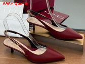 Gucci Signoria Slingback Pump in Rosso Ancora Red Leather 783832 Replica