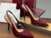 Gucci Signoria Slingback Pump in Rosso Ancora Red Leather 813001 Replica