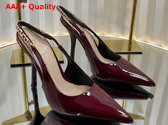 Gucci Signoria Slingback Pump in Rosso Ancora Red Patent Leather 783821 Replica
