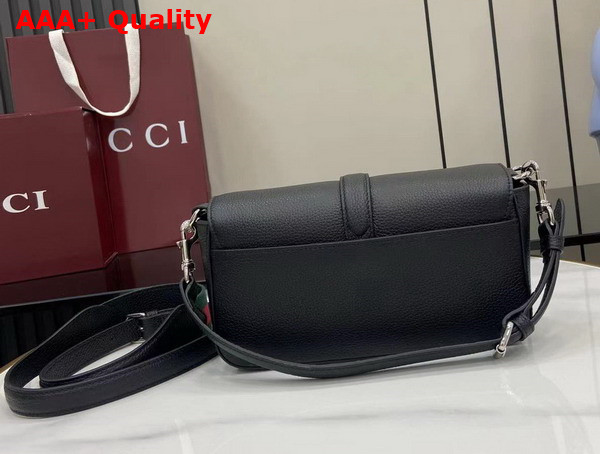 Gucci Small Crossbody Bag with Hook Closure in Black Leather 821623 Replica