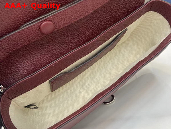 Gucci Small Crossbody Bag with Hook Closure in Rosso Ancora Red Leather 821623 Replica