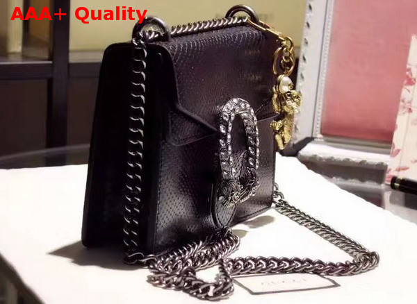 Gucci Small Dionysus Python Shoulder Bag Black Replica