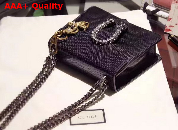 Gucci Small Dionysus Python Shoulder Bag Black Replica