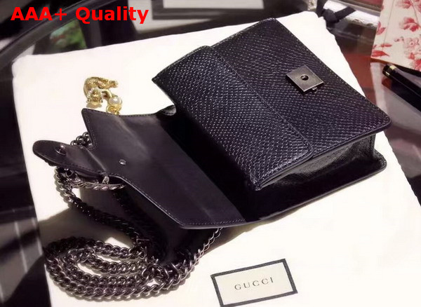 Gucci Small Dionysus Python Shoulder Bag Black Replica