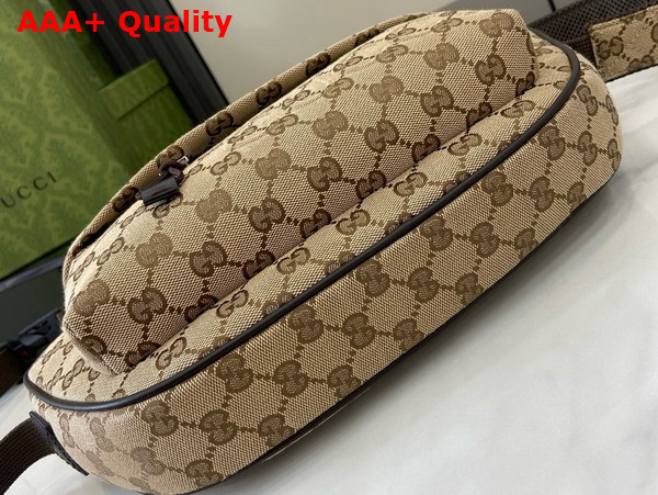 Gucci Small GG Crossbody Bag in Beige and Dark Brown GG Canvas 802096 Replica