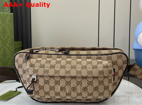 Gucci Small GG Crossbody Bag in Beige and Dark Brown GG Canvas 802096 Replica