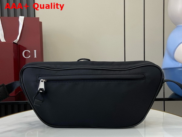 Gucci Small GG Crossbody Bag in Black Nylon 802096 Replica