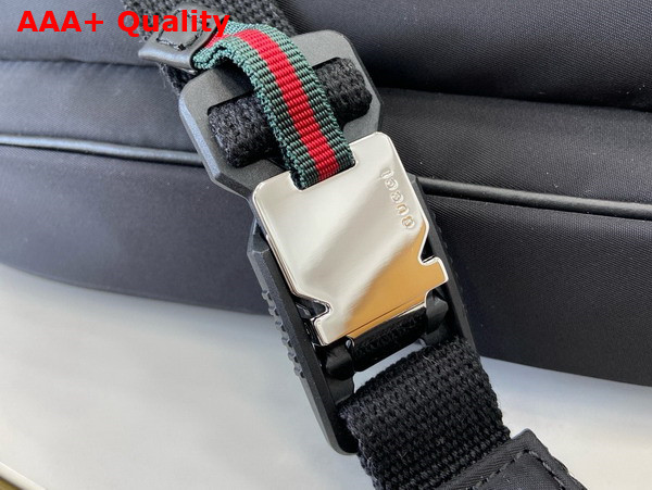 Gucci Small GG Crossbody Bag in Black Nylon 802096 Replica
