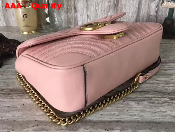 Gucci Small GG Marmont Matelasse Shoulder Bag in Light Pink Leather Replica
