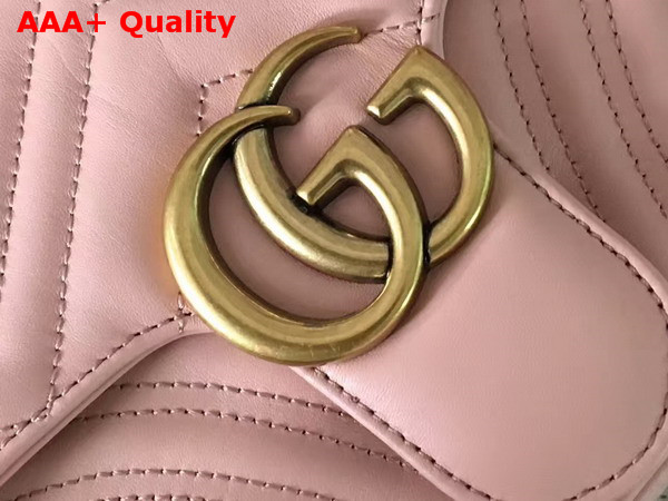 Gucci Small GG Marmont Matelasse Shoulder Bag in Light Pink Leather Replica