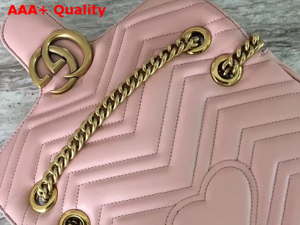 Gucci Small GG Marmont Matelasse Shoulder Bag in Light Pink Leather Replica