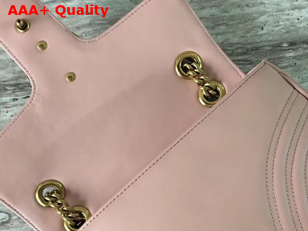 Gucci Small GG Marmont Matelasse Shoulder Bag in Light Pink Leather Replica