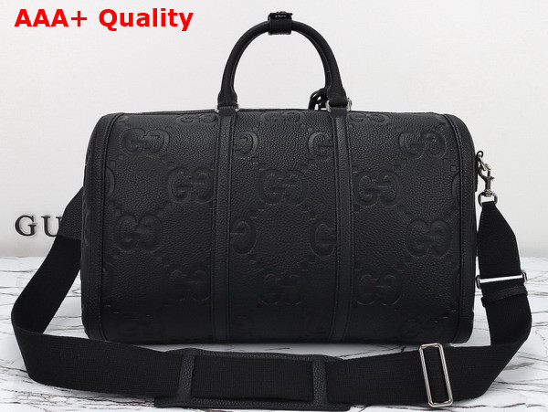Gucci Small Jumbo GG Duffle Bag in Black Jumbo GG Leather 725282 Replica