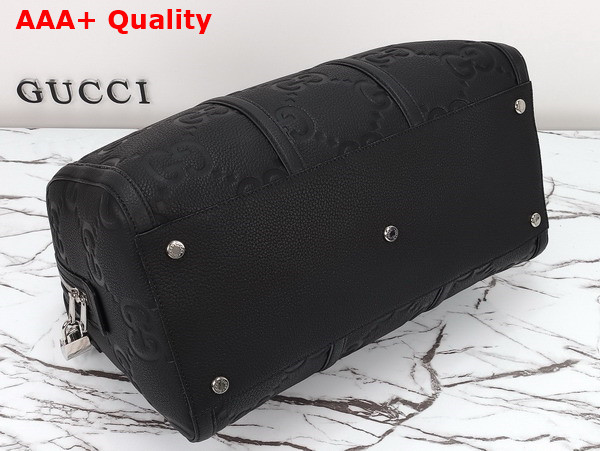 Gucci Small Jumbo GG Duffle Bag in Black Jumbo GG Leather 725282 Replica