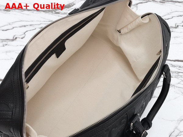 Gucci Small Jumbo GG Duffle Bag in Black Jumbo GG Leather 725282 Replica
