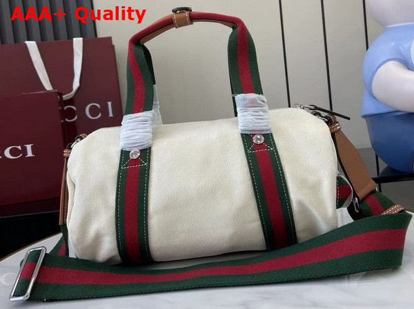 Gucci Small Printed Canvas Duffle Bag in Off White Canvas 816865 Replica