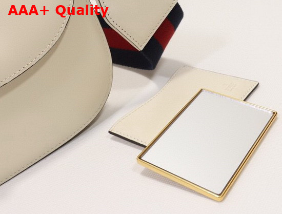 Gucci Small Top Handle Bag with Bamboo White Leather 675797 Replica