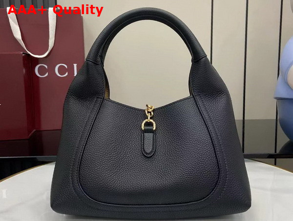 Gucci Softbit Medium Top Handle Bag in Black Leather 837467 Replica