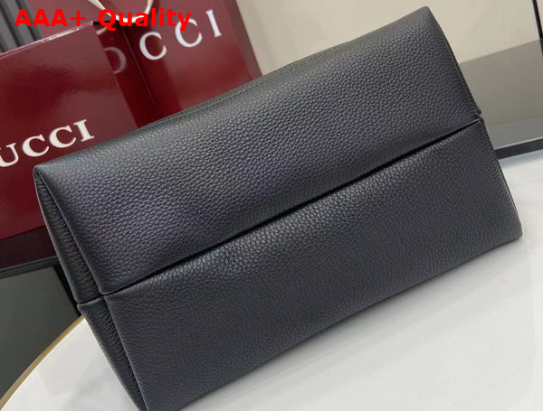 Gucci Softbit Medium Top Handle Bag in Black Leather 837467 Replica