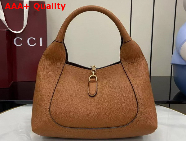 Gucci Softbit Medium Top Handle Bag in Brown Leather 837467 Replica