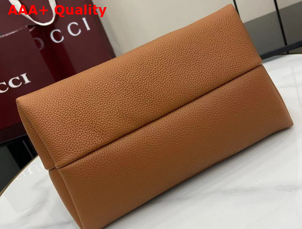 Gucci Softbit Medium Top Handle Bag in Brown Leather 837467 Replica