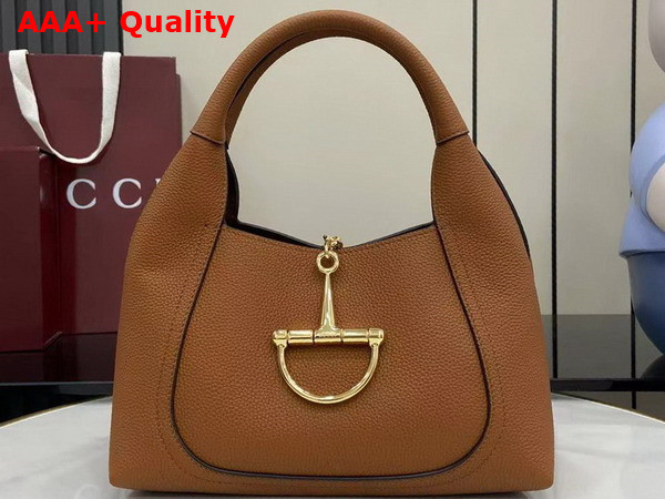 Gucci Softbit Medium Top Handle Bag in Brown Leather 837467 Replica