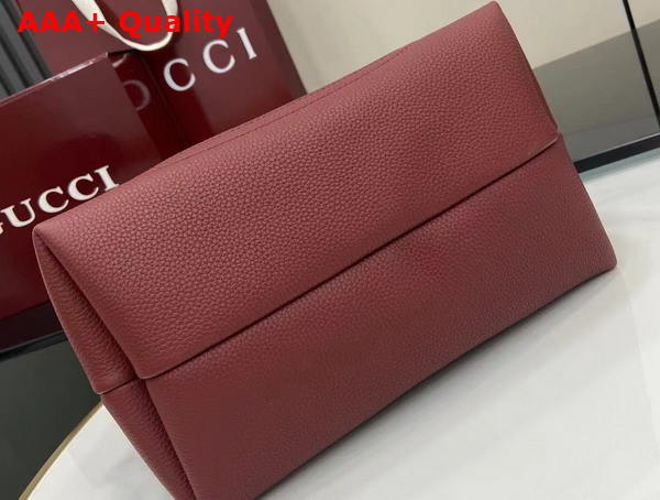 Gucci Softbit Medium Top Handle Bag in Rosso Ancora Red Leather 837467 Replica