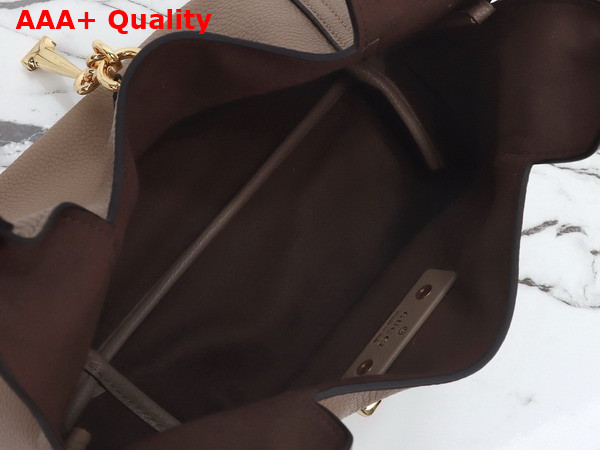 Gucci Softbit Medium Top Handle Bag in Taupe Grainy Leather 837467 Replica