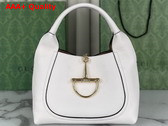 Gucci Softbit Medium Top Handle Bag in White Leather 837467 Replica