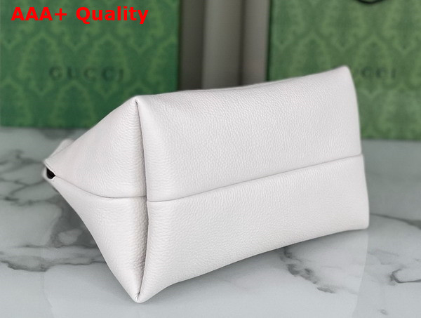 Gucci Softbit Medium Top Handle Bag in White Leather 837467 Replica