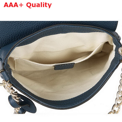 Gucci Soho Blue Leather Chain Shoulder Bag 323190 Replica
