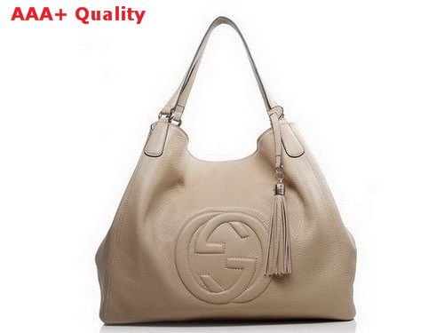 Gucci Soho Large Shoulder Bag Light Apricot 282308 Replica