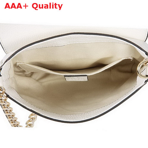 Gucci Soho Leather Chain Shoulder Bag White 323190 Replica