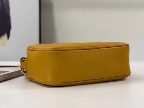 Gucci Soho Small Leather Disco Bag in Yellow Leather