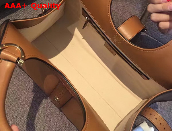 Gucci Stirrup Hobo Bag in Brown Genuine Leather Replica