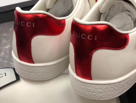 Gucci Stripe Leather Sneaker in White Leather