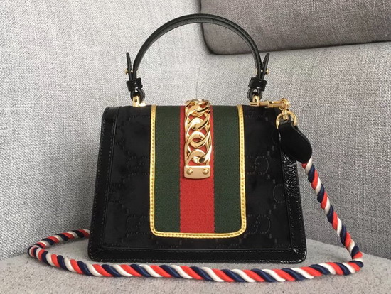 Gucci Sylvie GG Velvet Mini Bag Black GG Velvet