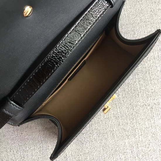 Gucci Sylvie GG Velvet Mini Bag Black GG Velvet