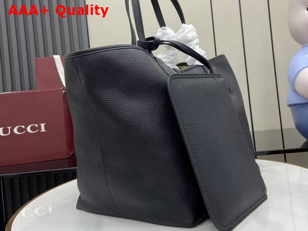 Gucci Totissima Large Reversible Tote Bag in Black Leather 839112 Replica