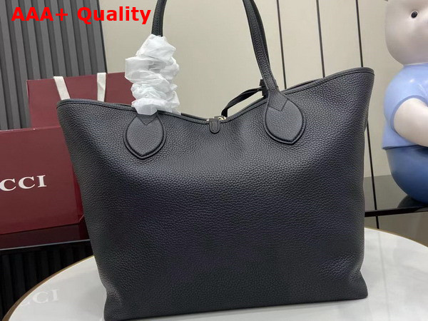 Gucci Totissima Large Reversible Tote Bag in Black Leather 839112 Replica