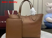 Gucci Totissima Large Reversible Tote Bag in Brown Leather 839112 Replica