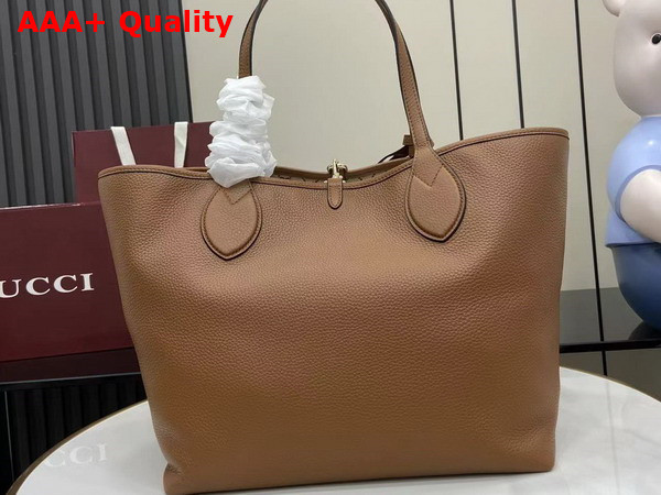 Gucci Totissima Large Reversible Tote Bag in Brown Leather 839112 Replica