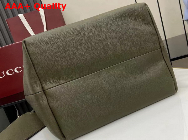 Gucci Totissima Large Reversible Tote Bag in Dark Green Leather 839112 Replica
